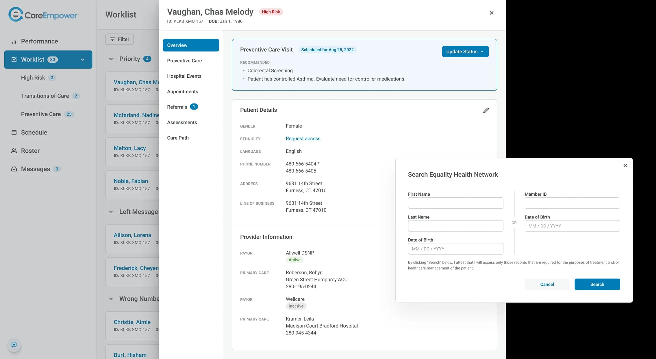 Patient Details View