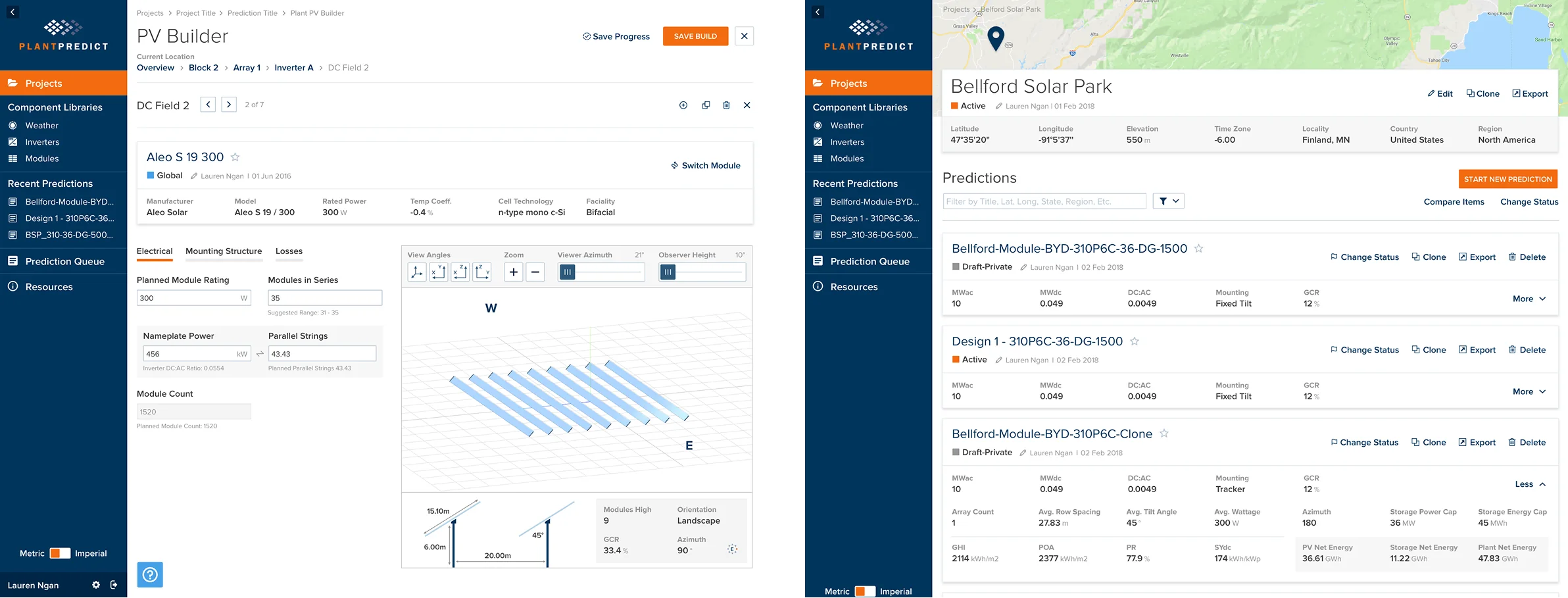 PlantPredict PV Builder
