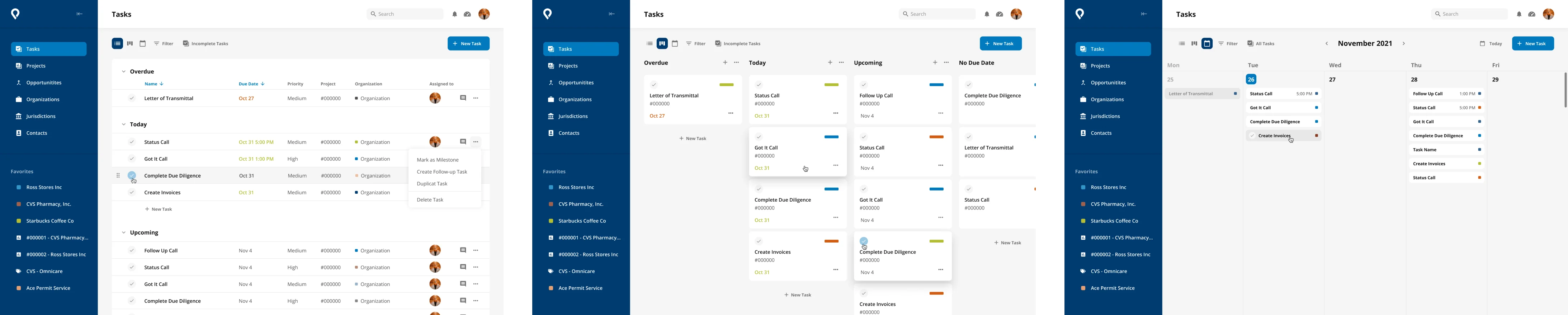 Task Views Design