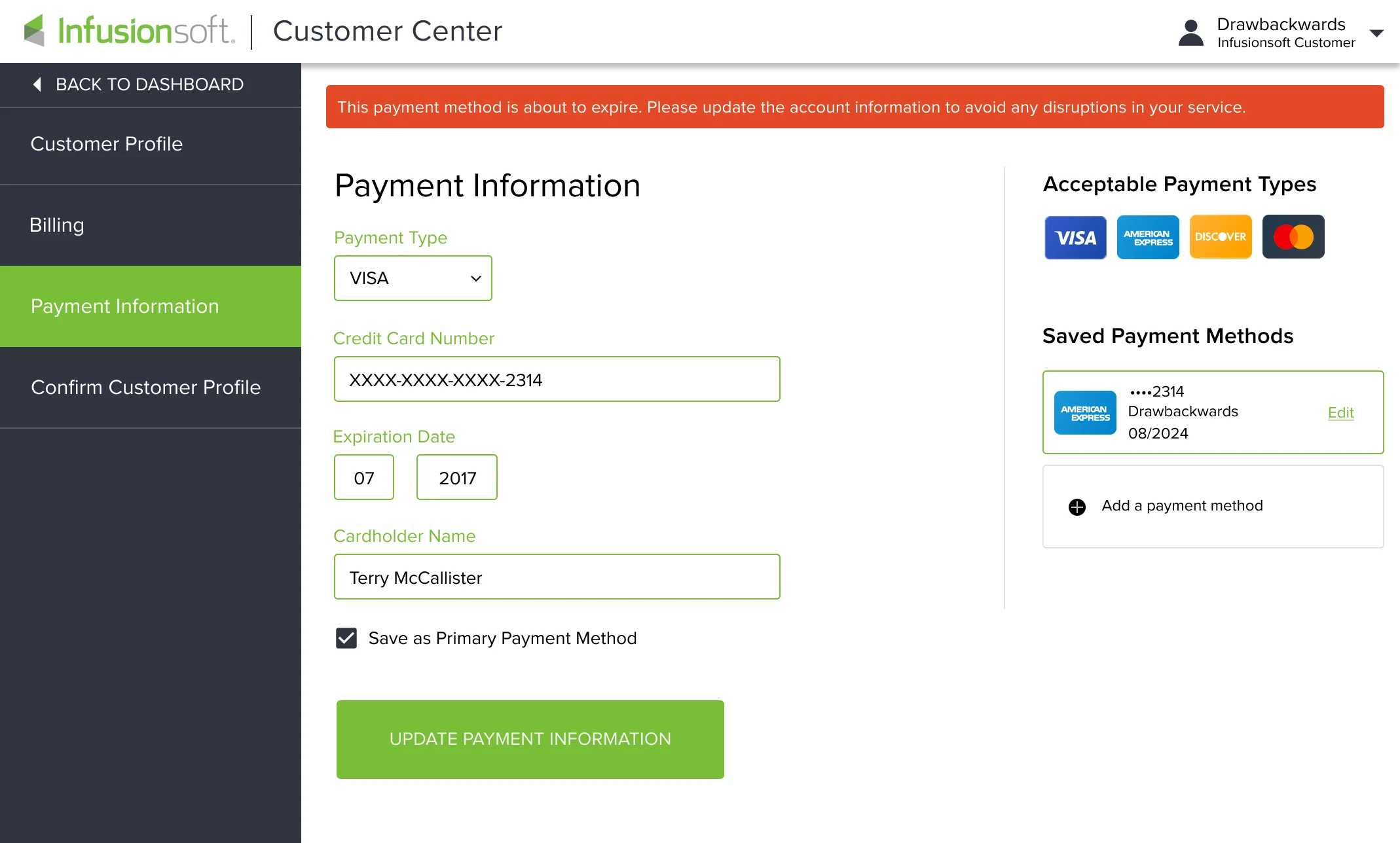 Infustionsoft Process Infusionsoft — Simplifying the Payment Update Process to Save Costs ...